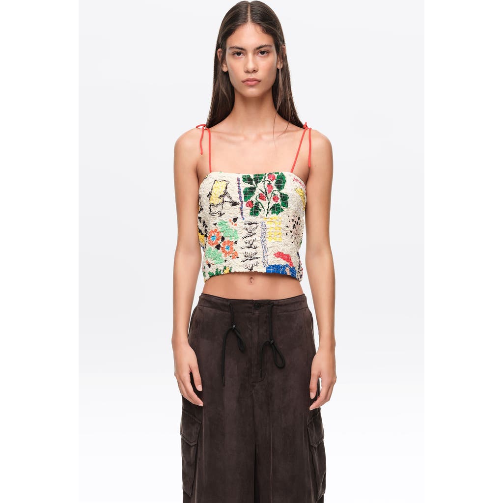 BIMBA Y LOLA BIMBA Y LOLA Patchwork Ruched Strappy Top