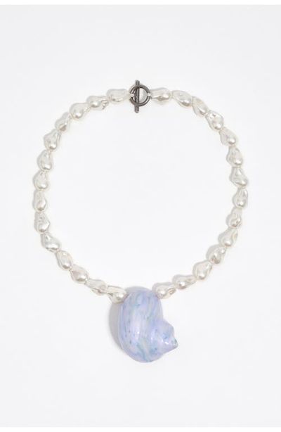 BIMBA Y LOLA BIMBA Y LOLA Pearl And Enameled Seashell Necklace