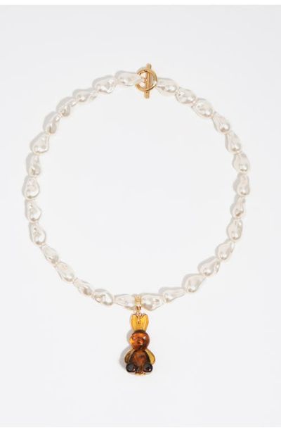 BIMBA Y LOLA BIMBA Y LOLA Resin Rabbit And Pearl Necklace