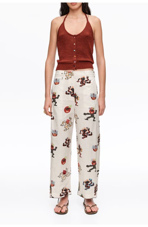 BIMBA Y LOLA BIMBA Y LOLA Samba Barrel Trousers With Decorative Stitching 