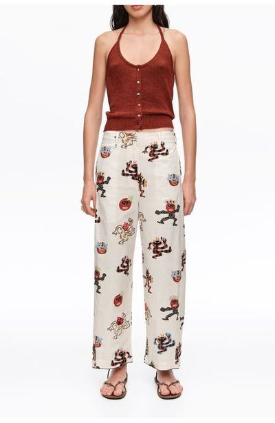 BIMBA Y LOLA BIMBA Y LOLA Samba Barrel Trousers With Decorative Stitching 