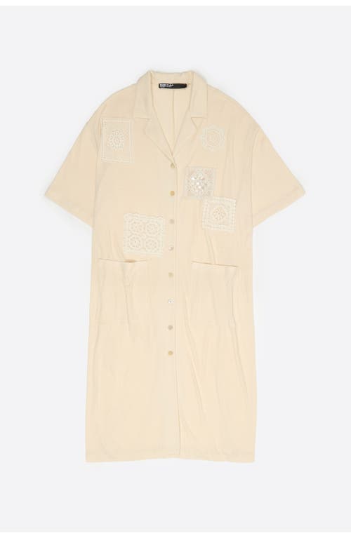 BIMBA Y LOLA BIMBA Y LOLA Shirt Dress With Crochet Details