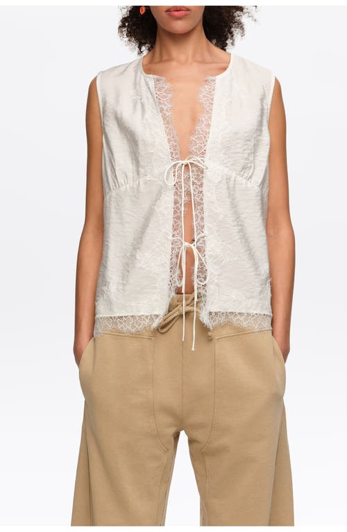 BIMBA Y LOLA BIMBA Y LOLA Short-Sleeve Shirt With Lace And Ties