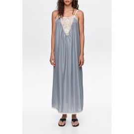 BIMBA Y LOLA BIMBA Y LOLA Silk Lace Strap Maxi Dress