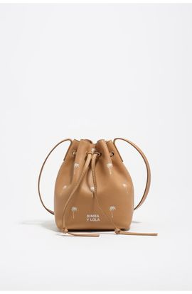 BIMBA Y LOLA BIMBA Y LOLA Small Palms print leather Carlino bucket bag
