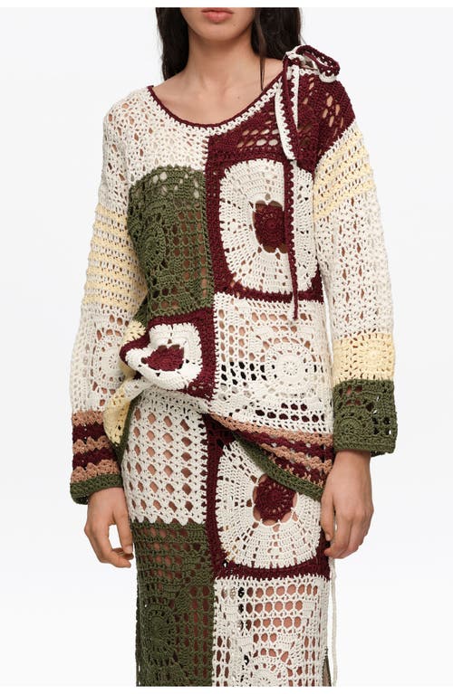 BIMBA Y LOLA BIMBA Y LOLA Straight Multicolored Crochet Sweater