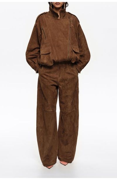 BIMBA Y LOLA BIMBA Y LOLA Suede Barrel Trousers
