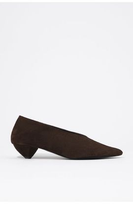 BIMBA Y LOLA BIMBA Y LOLA Suede Low Heel Court Shoe