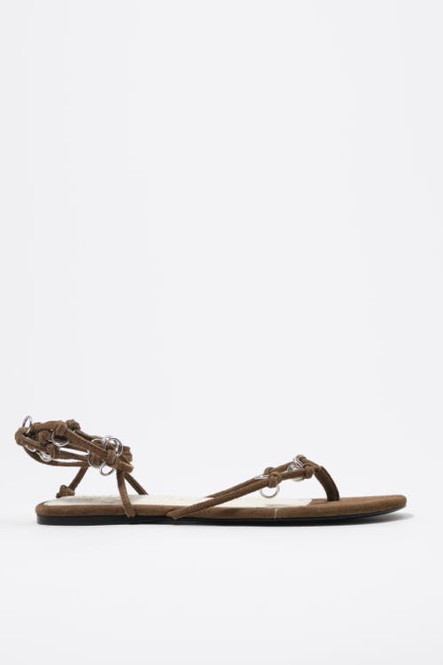 BIMBA Y LOLA BIMBA Y LOLA Suede Sandal With Piercings