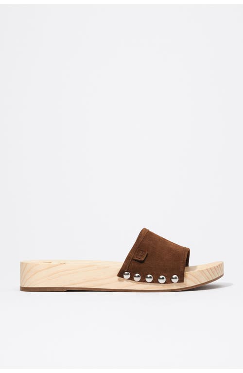 BIMBA Y LOLA BIMBA Y LOLA Suede wooden platform sandal
