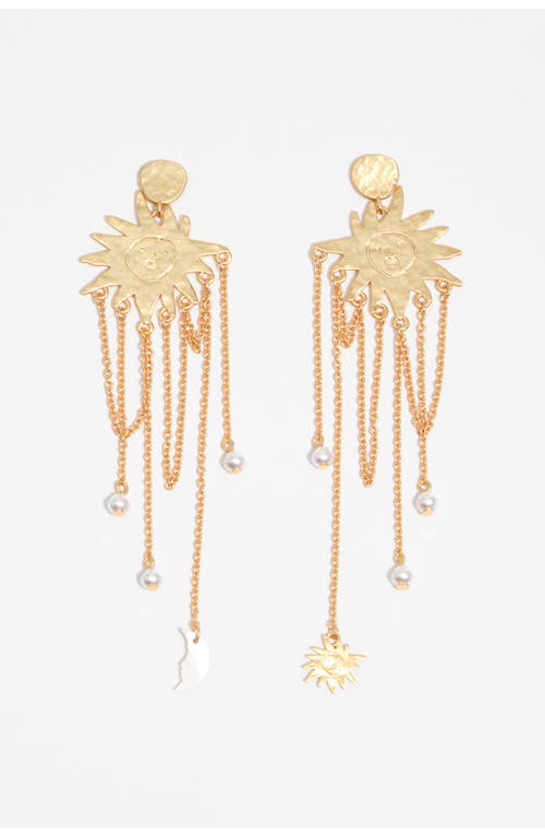 BIMBA Y LOLA BIMBA Y LOLA Sun Earrings With Brushed Chains