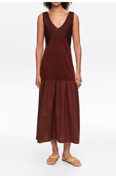 BIMBA Y LOLA BIMBA Y LOLA Two-Material A-Line Knit Dress