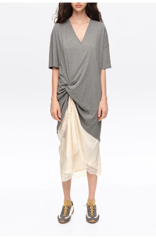 BIMBA Y LOLA BIMBA Y LOLA Two-Material Knot T-Shirt Dress