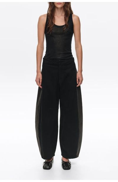 BIMBA Y LOLA BIMBA Y LOLA Two-Tone Adjustable Waist Denim Trousers