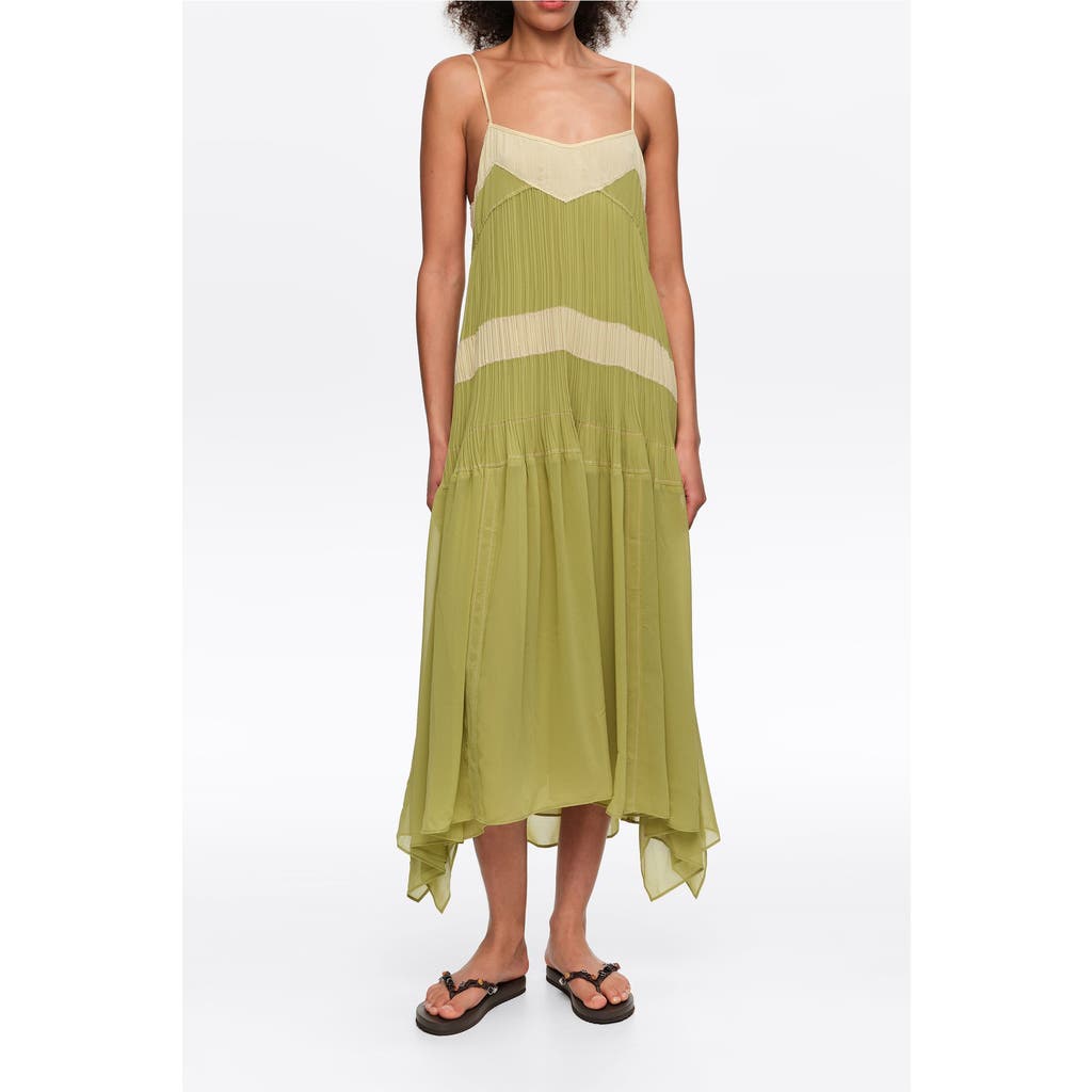 BIMBA Y LOLA BIMBA Y LOLA Two-Tone Pleated A-Line Strappy Dress