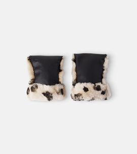 Binibamba Binibamba Buggy leopard-print shearling mittens