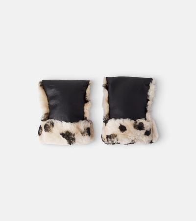 Binibamba Binibamba Buggy leopard-print shearling mittens