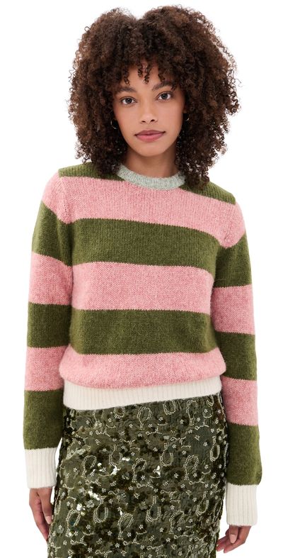 Birds of Paradis Birds of Paradis Cleo Sweater Pink Stripe