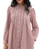 Birds of Paradis Birds of Paradis Olive Dress Mahogany Check - 1
