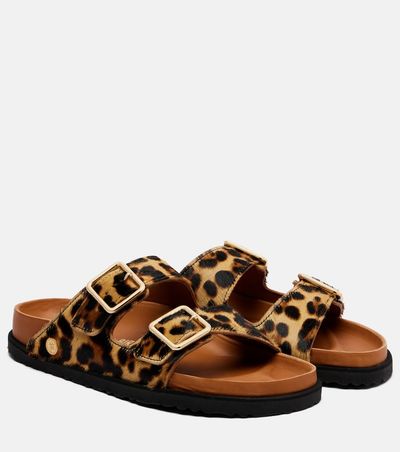 Birkenstock 1774 Birkenstock 1774 Arizona leopard-print calf hair slides