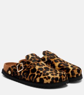 Birkenstock 1774 Birkenstock 1774 Boston leopard-print calf hair clogs