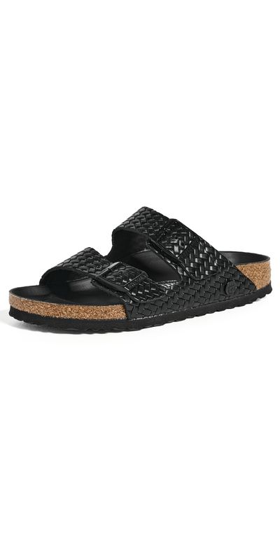 Birkenstock Birkenstock Arizona Woven Embossed Sandals Black
