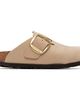 Birkenstock Birkenstock Beige Narrow Boston Big Buckle Nubuck Leather Loafers - 1