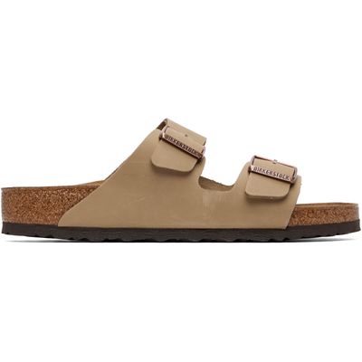Birkenstock Birkenstock Beige Regular Arizona Oiled Leather Sandals