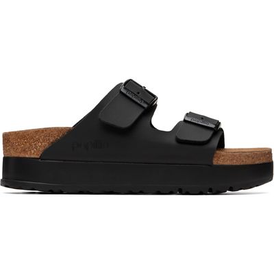 Birkenstock Birkenstock Black Narrow Arizona Flex Platform Birko-Flor Sandals