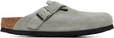 Birkenstock Birkenstock Blue Narrow Boston Soft Footbed Slip-on Loafers