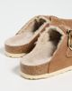 Birkenstock Birkenstock Boston Big Buckle Shearling Clogs Cognac - 4