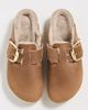 Birkenstock Birkenstock Boston Big Buckle Shearling Clogs Cognac - 5