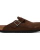 Birkenstock Birkenstock Brown Boston Soft Footbed Suede Leather Loafers - 1