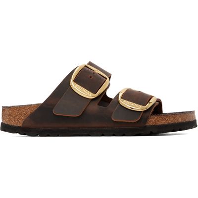 Birkenstock Birkenstock Brown Narrow Arizona Big Buckle Oiled Leather Sandals