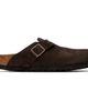 Birkenstock Birkenstock Brown Narrow Boston Soft Footbed Suede Leather Loafers - 1