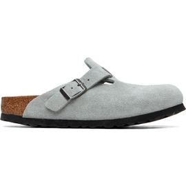 Birkenstock Birkenstock Gray Narrow Boston Soft Footbed Suede Leather Loafers