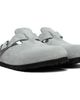 Birkenstock Birkenstock Gray Narrow Boston Soft Footbed Suede Leather Loafers - 4