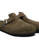Birkenstock Birkenstock Khaki Boston Soft Footbed Suede Leather Loafers - 4