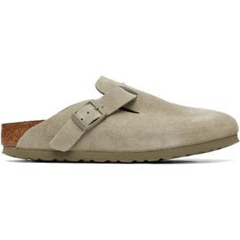 Birkenstock Birkenstock Khaki Narrow Boston Suede Leather Loafers