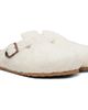 Birkenstock Birkenstock Off-White Boston Wooly Moon Buckle Loafers - 4