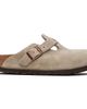 Birkenstock Birkenstock Taupe Regular Boston Soft Footbed Suede Leather Loafers - 1