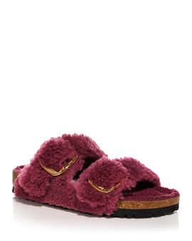 Birkenstock Birkenstock Women's Arizona Big Buckle Teddy Shearling Slide Sandals