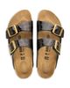 Birkenstock Birkenstock Women's Arizona Leather Buckled Footbed Sandals - 3