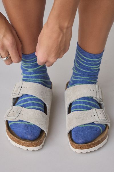Birkenstock Birkenstock Women's Arizona Suede Sandal in Oyster, Women's at Urban Outfitters
