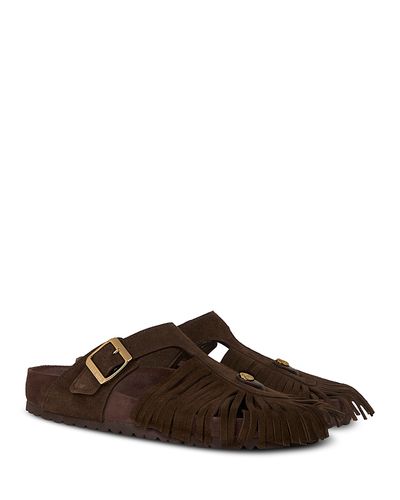 Birkenstock Birkenstock x Etro Women's Gizeh Long Fringe Suede Flats