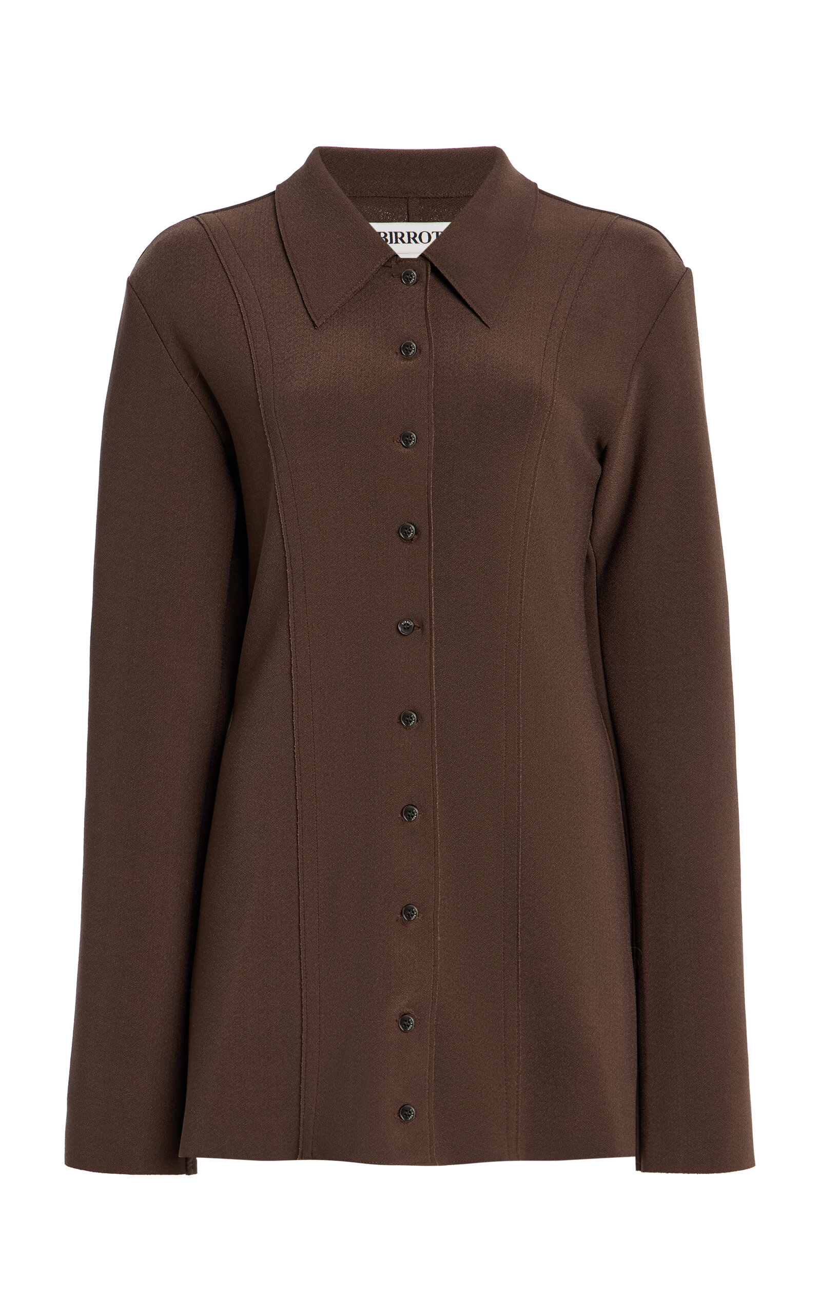 BIRROT BIRROT Lay2 Fitted ButtonDown Crepe Top
