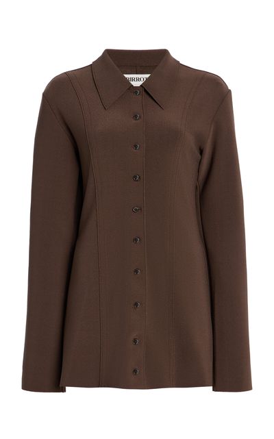 BIRROT BIRROT Lay2 Fitted ButtonDown Crepe Top