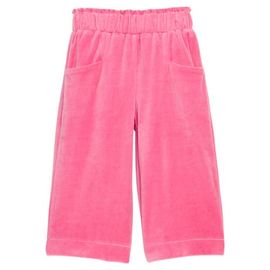 BISBY BISBY Kids' Cropped Velour Palazzo Pants