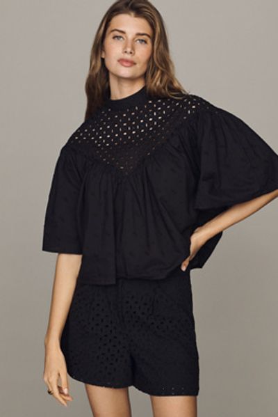 Bishop + Young Willow 100% Cotton Eyelet Top