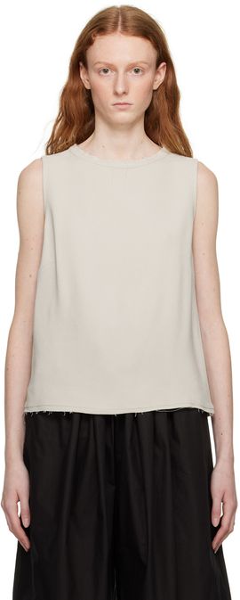 BITE BITE Off-White Raw Tank Top